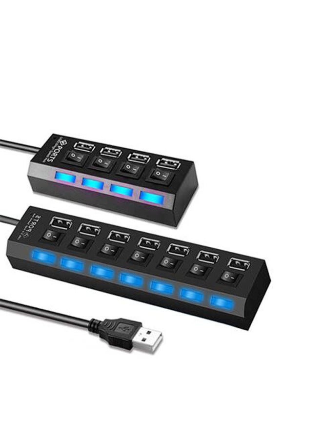 Usb Multi-port Switch Hub Concentrator Mouse Keyboard Usb Flash Drive Card Reader Printer High-speed Expander Digital Computer-Number Of Interfaces:Switch Seven [white]]  - Image 5