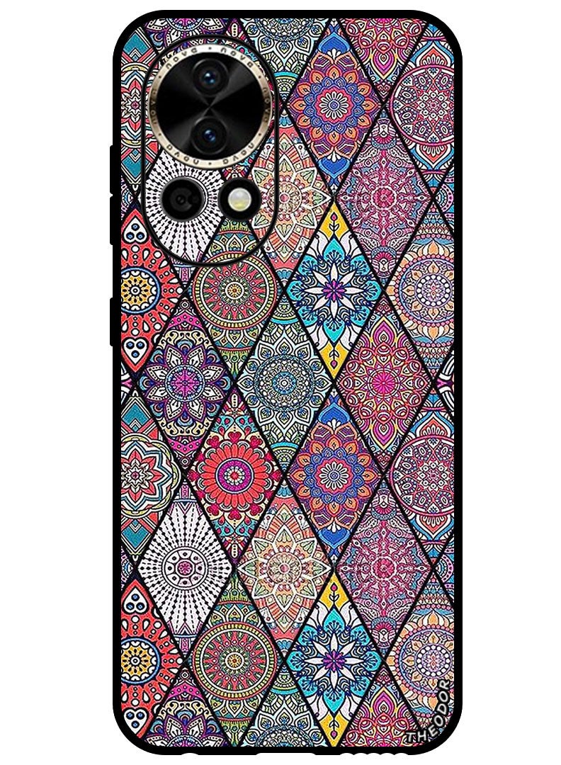 Theodor Protective Case Anti Scratch Shock Proof Bumper Cover For Huawei Nova 12 Mandala art - Image 1