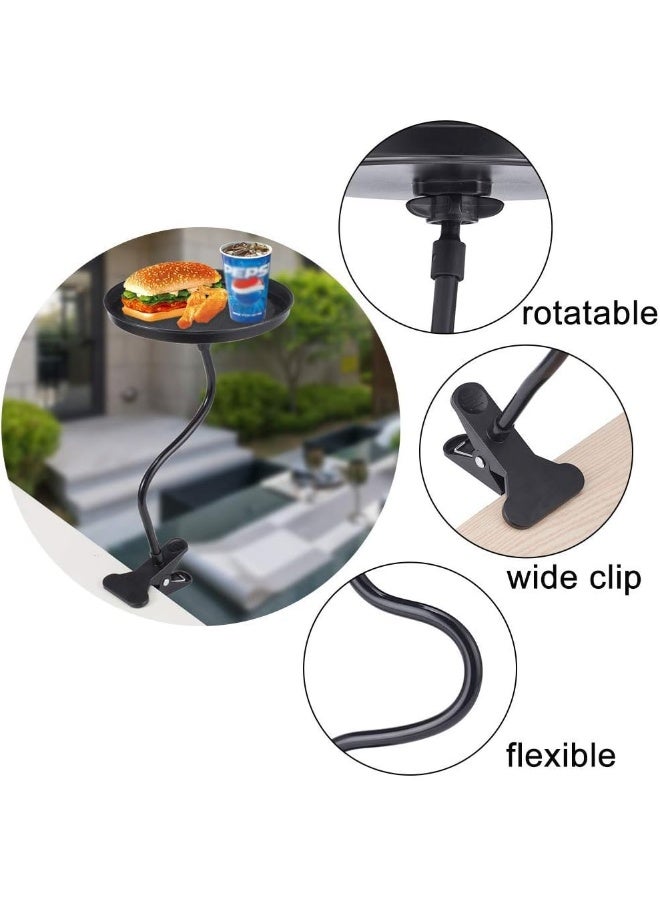 JSCARLIFE Car Tray Holder, Multi-Functional Food Drink Beverage Table Cup Holder 360-degree Swivel Dining Table Clip Type Storage Tray - Image 5