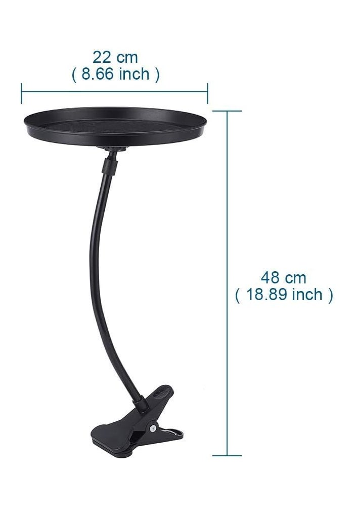 JSCARLIFE Car Tray Holder, Multi-Functional Food Drink Beverage Table Cup Holder 360-degree Swivel Dining Table Clip Type Storage Tray - Image 2