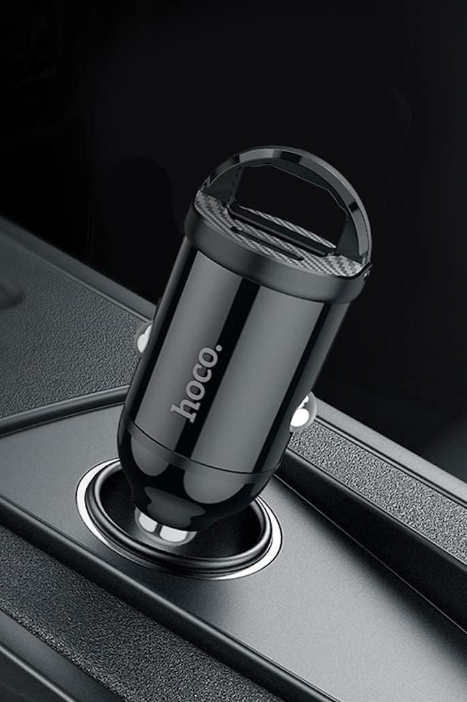 Hoco NZ2 - Link PD 30W+QC3.0 Car Charger, Compatible With iPhone Samsung Xiaomi Oppo Huawei - Black - Image 5