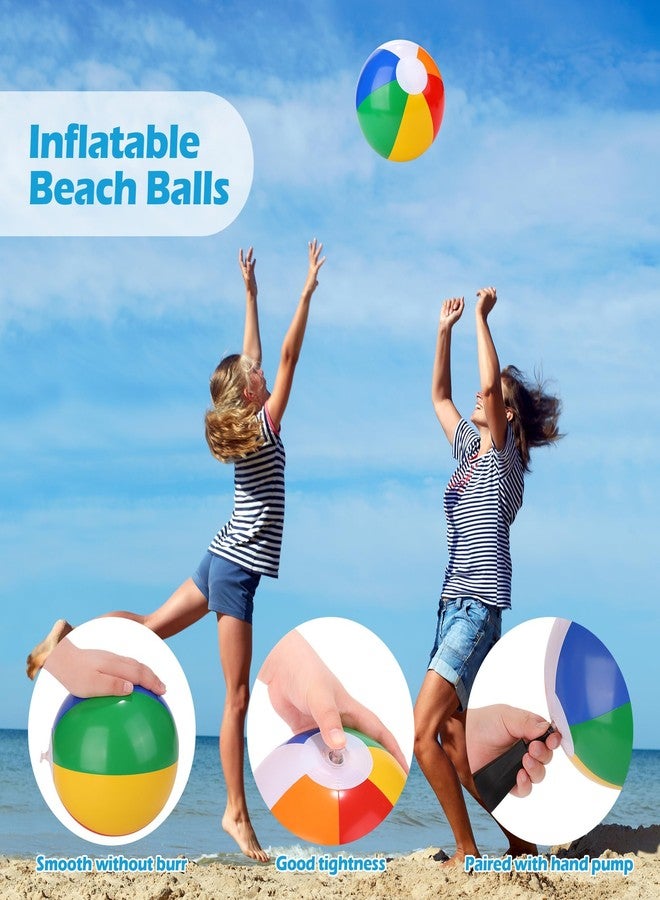 Elcoho 9 Pcs Beach Pool Party Favors, 4 Inflatable Pool Floats, 29.5" Fruits Swim Tubes Rings and 4 Pcs 9" Inflatable Beach Ball with Pump for Summer Beach Water Float Party, Swimming, Water Games - Image 4