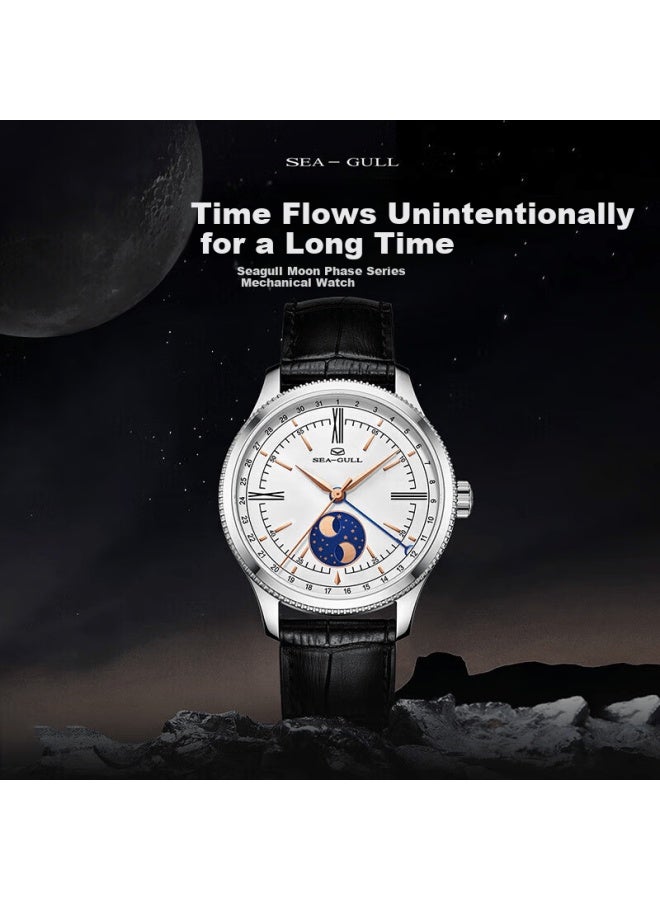 Seagull Men's Automatic Mechanical Watch With Moonphase And Date Display, Birthday Gift For Men 819.17.6170 - Image 1
