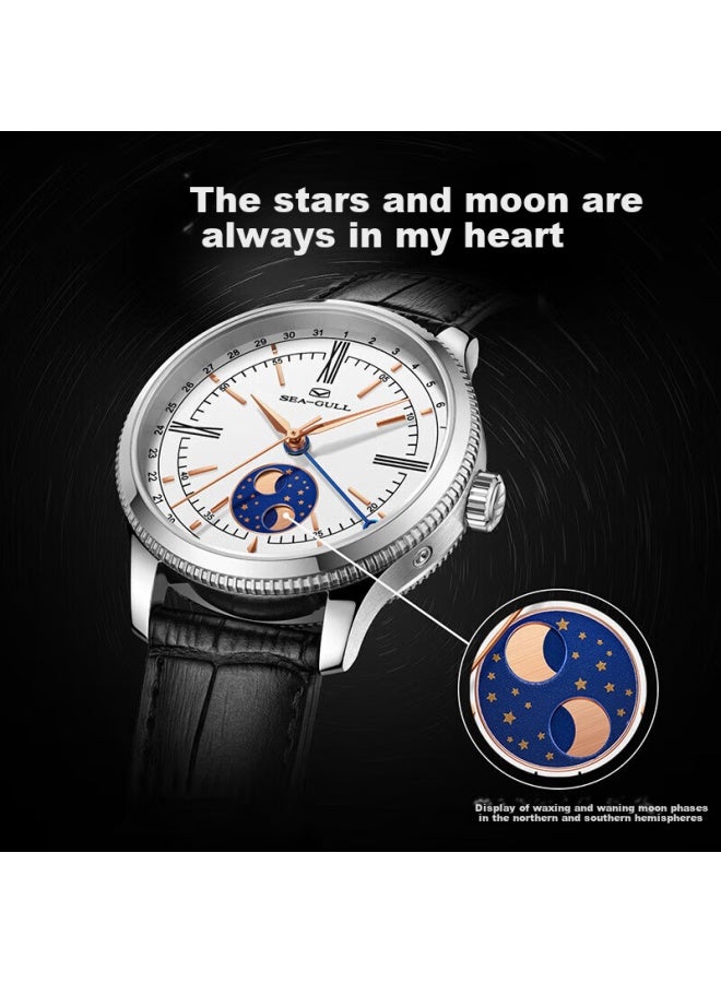 Seagull Men's Automatic Mechanical Watch With Moonphase And Date Display, Birthday Gift For Men 819.17.6170 - Image 2