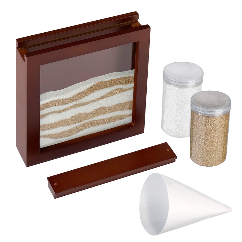 Lillian Rose W Espresso Finished Unity Ceremony Set with 2 Containers of Colored Sand 175 Brown US107
