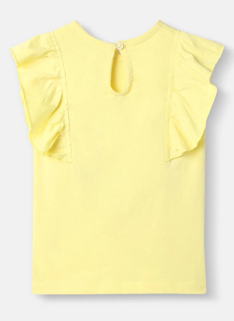 Nautinati Nautinati Girls' Ballerina Graphic Cotton Top | Sleeveless | Age 12–18M