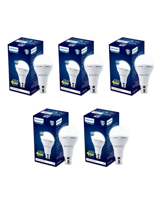Philips 12W LED Emergency Bulb, Emergency Bulb For Home, Cool Day Light, Pack of 5 - Image 1