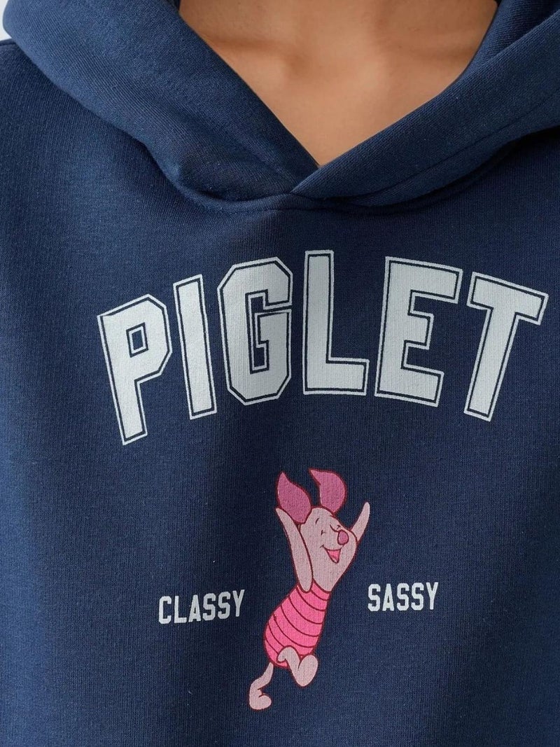 هيكاب كنزة بغطاء رأس مطبوعة واسعة - Image 5