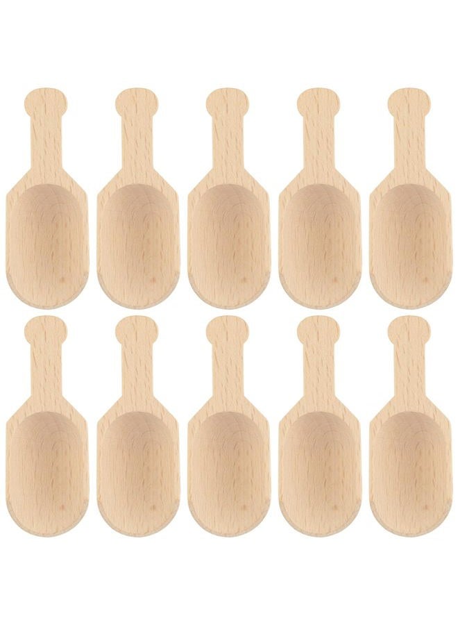 AUEAR , Mini Wooden Scoops Unpainted Wooden Kitchen Spoon for Candy Spices Parties Bath Salts Candy Essential (20 Pack, Half Handle) - Image 1