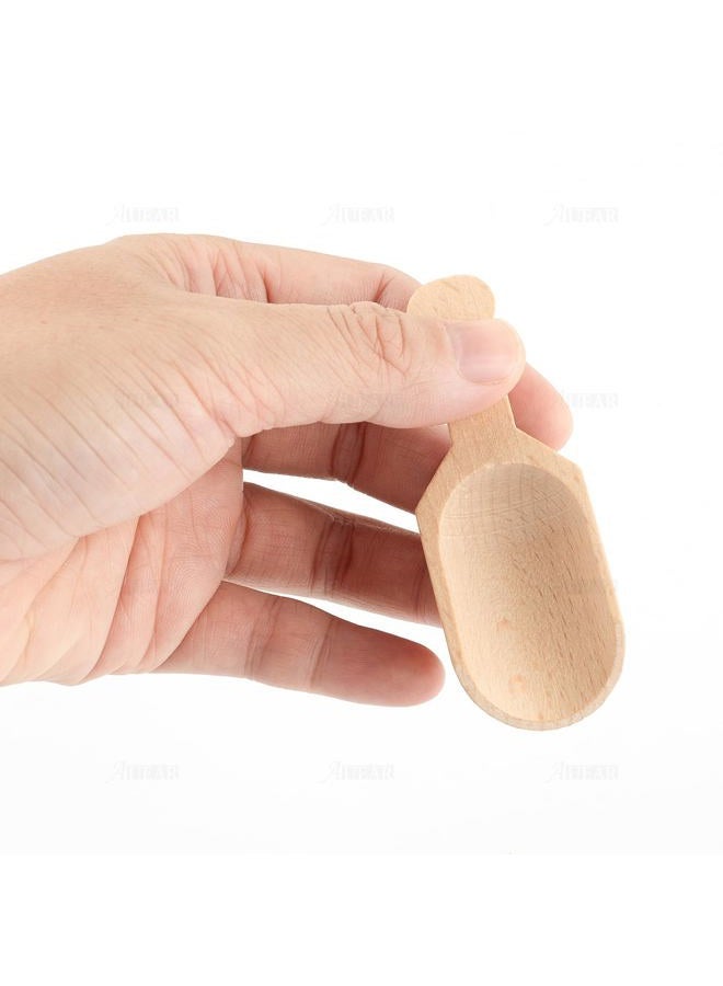 AUEAR , Mini Wooden Scoops Unpainted Wooden Kitchen Spoon for Candy Spices Parties Bath Salts Candy Essential (20 Pack, Half Handle) - Image 3