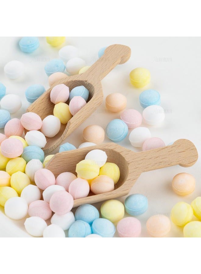 AUEAR , Mini Wooden Scoops Unpainted Wooden Kitchen Spoon for Candy Spices Parties Bath Salts Candy Essential (20 Pack, Half Handle) - Image 5