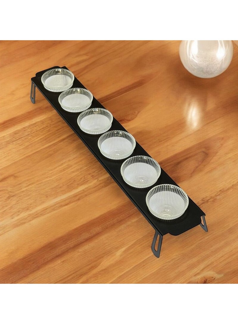 حامل فناجين قهوة عربي بتصميم راقي ومثالي ، من حامل وستة فناجين - Image 2