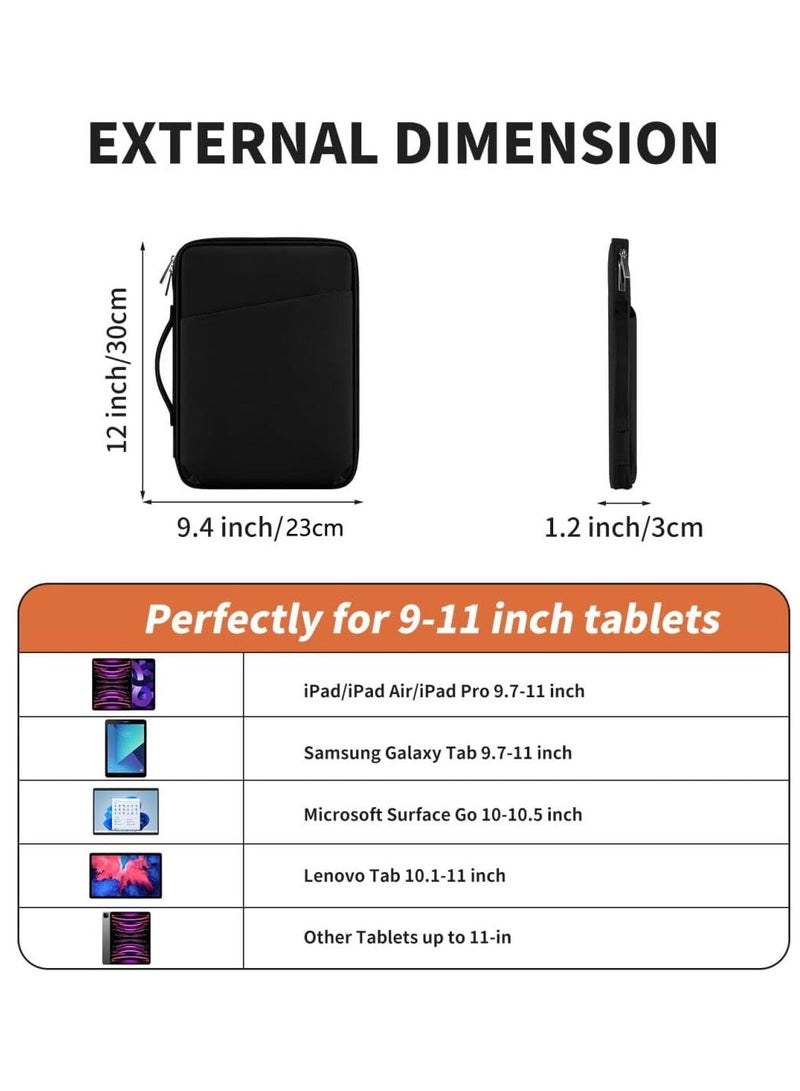 XICEN 9.7-11 Inch Tablet Sleeve Case Protective Carrying Bag for iPad Pro 11 2022-2018,10.9 Inch iPad 10th,10.2 Inch iPad 9/8/7,Galaxy Tablets S9 S8 A8 A7  - Image 4