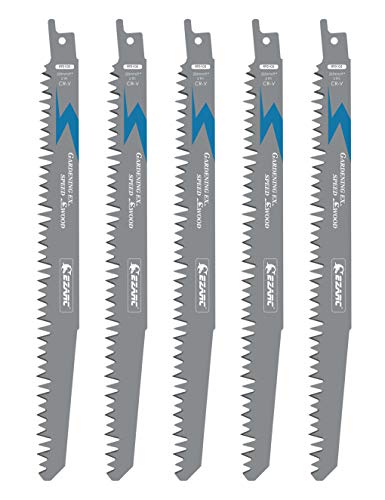 EZARC Wood Pruning Reciprocating Saw Blade, 9-Inch Recip Saw Blades R931GS 5TPI (5-Pack) - Image 1