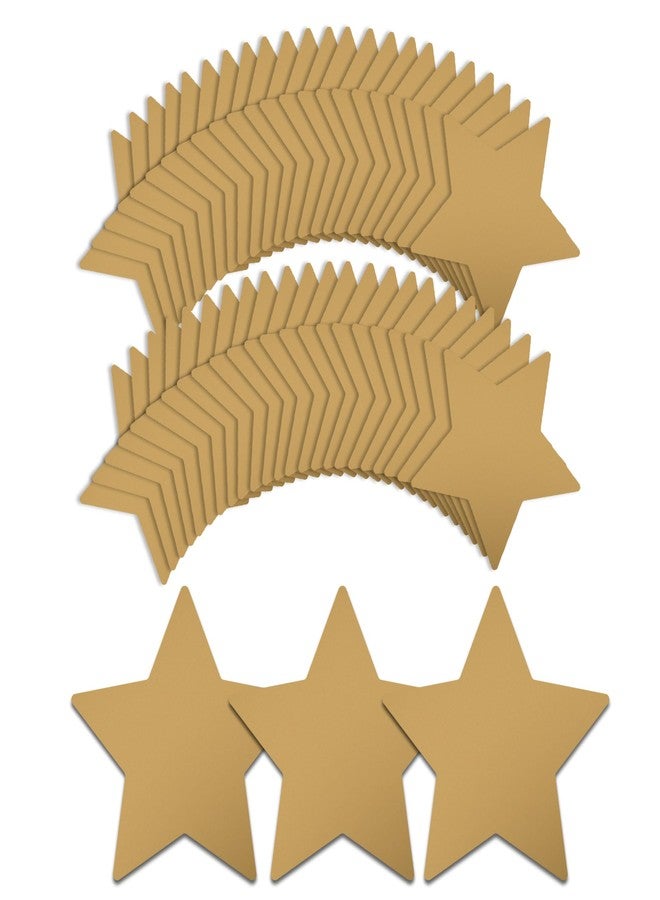 Sutter Signs Gold Star Paper Cutouts 108pcs - 3x3 Gold Stars Decorations with Glue Dots for Classroom Bulletin Board & Crafts - Image 1