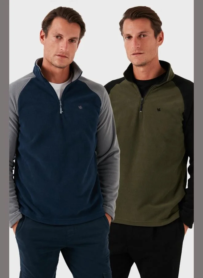 Buratti Slim Fit Half Zipper Winter Raised 2-Pack Polar Men's POLAR 5906055S2