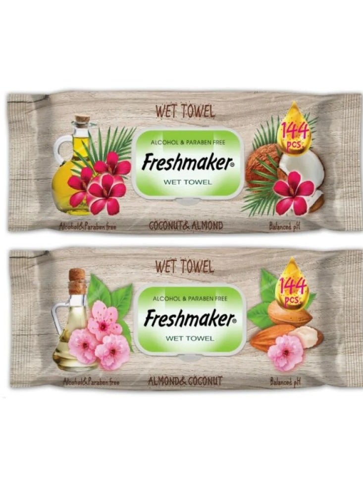 Freshmaker Extra Jumbo Fruit Wet Wipes 72 Wipes 2 Pack 