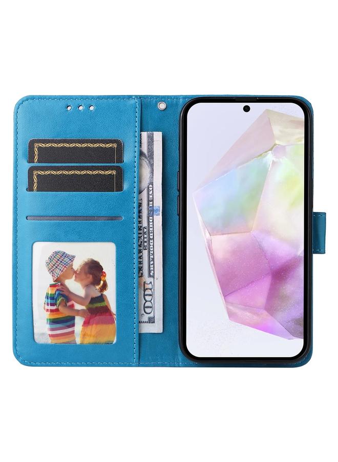 S-TOP Case For Samsung Galaxy A36 5G / A56 5G Embossed Sunflower Leather Phone Case - Image 4