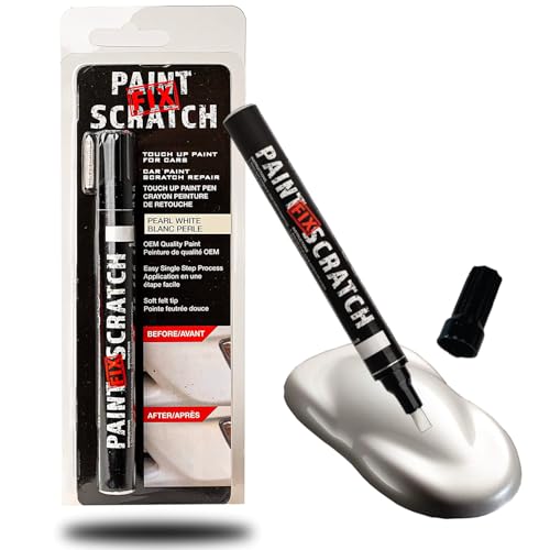 Wheel Scratch Fix Paint Scratch Fix Universal White Touch Up Paint Pen – Car Scratch Remover, Auto Paint Repair Marker for Scratches, Stone Chips & Keyed Marks – Quick Dry, Easy Application, Works on All Makes & Models (WHITE PEARL) - Image 1