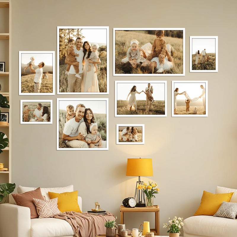 جيفت جاردن GiftGarden 5x7 إطار الصورة الأبيض 5 × 7 إطار صور رفيع لعرض الجدار المنضدة - Image 5