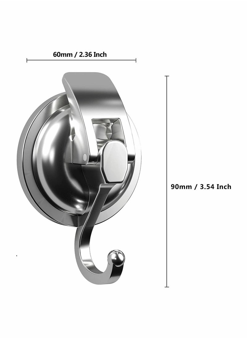 Generic - Vacuum Suction Cup Hooks, Silver Chrome-Plated Polished Heavy-Duty Suction Cup Hooks - Image 1