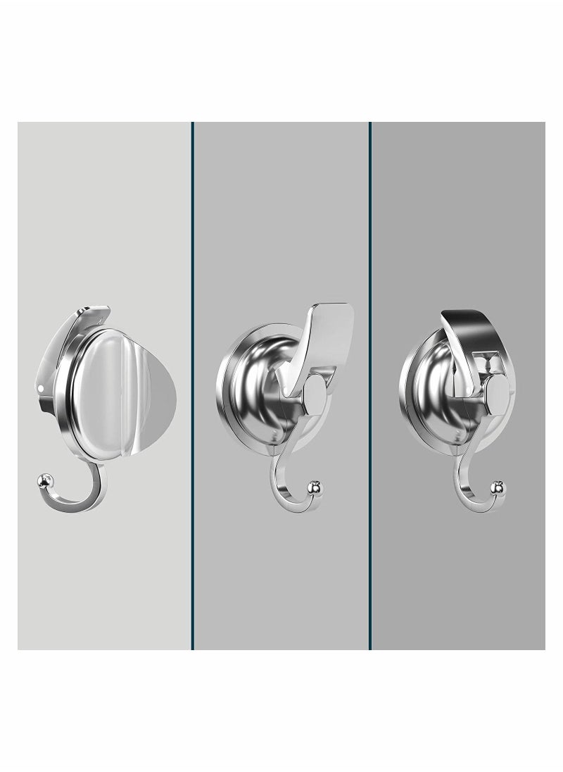Generic - Vacuum Suction Cup Hooks, Silver Chrome-Plated Polished Heavy-Duty Suction Cup Hooks - Image 1