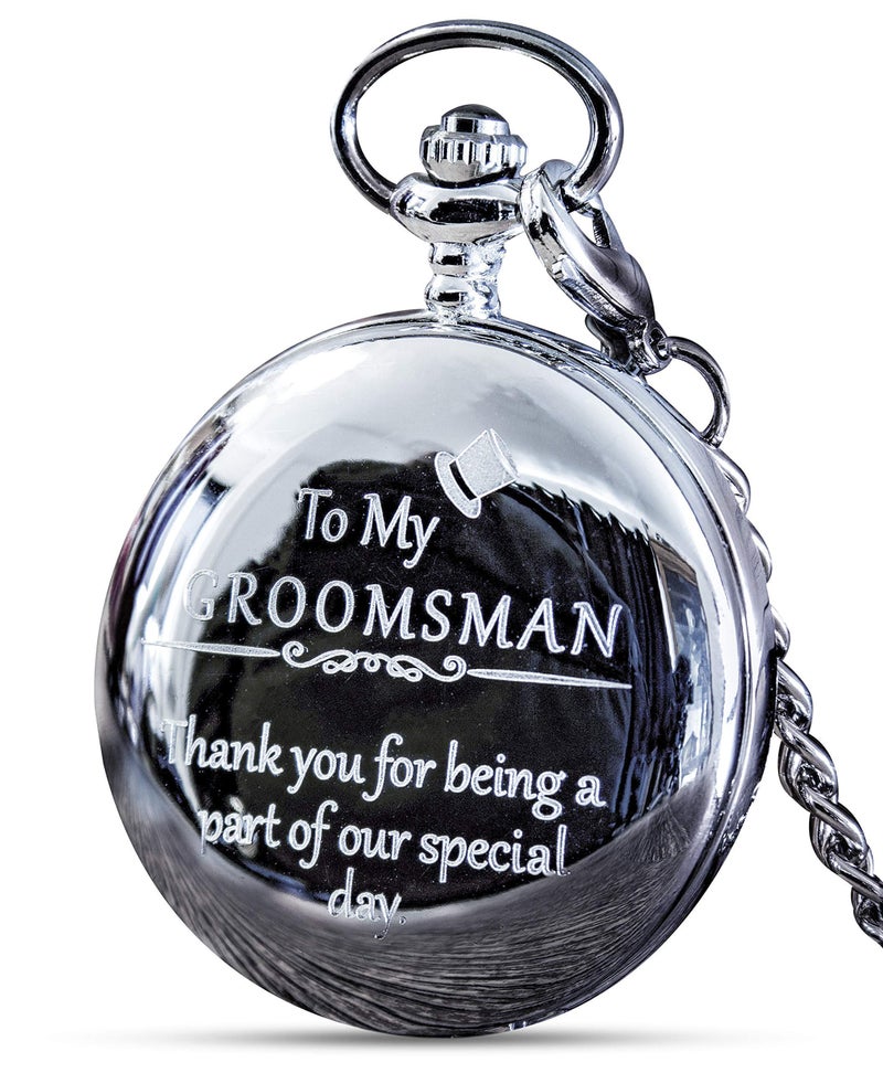 FJ FREDERICK JAMES Groomsmen Gifts for Wedding I Groomsman Gifts for Wedding - 'to My Groomsman' Pocket Watch I Groomsmen Proposal, Groomsmen Gift, Groomsman Gift, Groomsman Proposal - Image 1