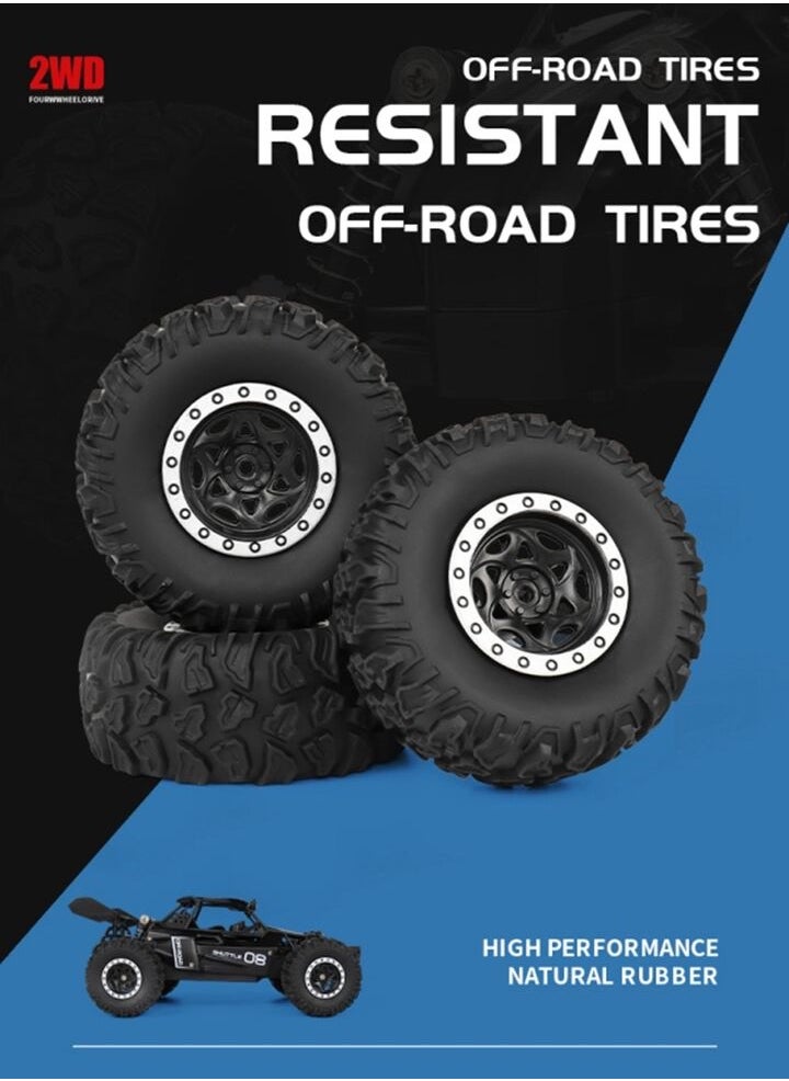 OVYA - RC -2.4GHz  Remote Control Car 1:16 Alloy High-Speed 20KM/H Big Foot Off Road Racing Buggy With 2Battry for Kids/Boys/Girls Birthday Gift (Blue) - Image 1