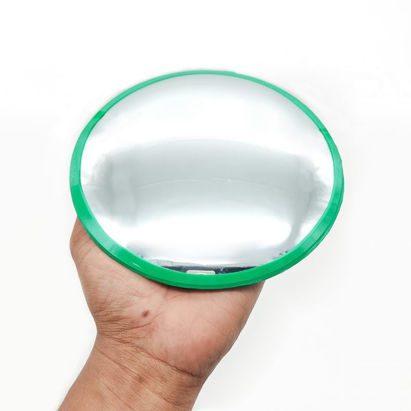 DOKCHAN Fengshui Convex Safety Mirror for Removal of Outside Negative Energy | Pakwa Mirror | Pakwa Framed Glass Round Wall Mount Front Mirror (Diameter : 16cm | Weight : 113gm) - Image 3