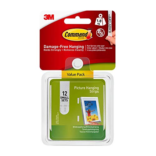 Command 3M Picture Hanging Strips, Small, 24 Strips/Pk (17205-12PK) - Image 1