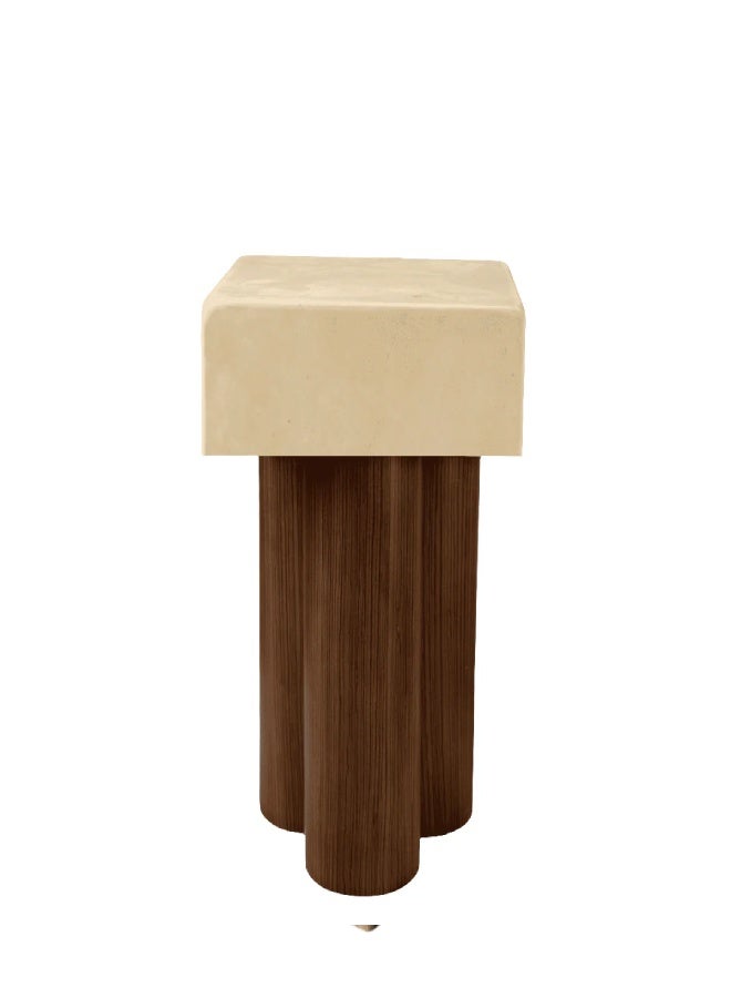 Layers طاولة جانبية أليان – رخام طبيعي وخشب MDF (طلب مسبق) - Image 3