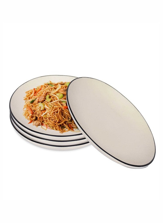 Pure Source India Ceramic Handcrafted Dotted White Quarter Plate Set of 1, Small Side Plates for Dinner and Snacks (7 Inch, 1 Piece, Microwave Safe) - Image 5