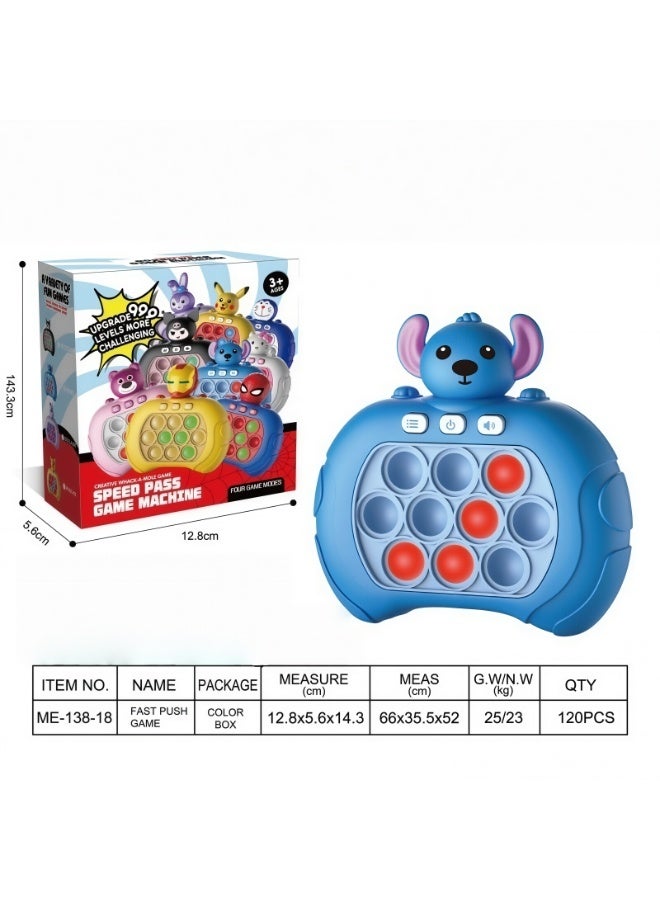 ستيتش ألعاب البوب فيدجيت للأطفال، اليدوية سريعة دفع الفقاعة لعبة، دفع الفقاعة البوب لعبة اللغز، أكثر تحديا السفر المحمولة اللغز لعبة آلة للأطفال فتاة ولد هدية عيد ميلاد - Image 1