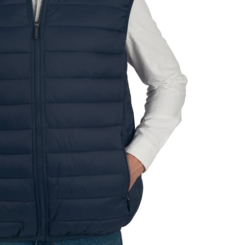 Alpine Swiss Clark Mens Puffer Vest Down Alternative Water Resistant Packable Outerwear Zip Up Pockets Warm Versatile Layer NVY Medium - Image 4