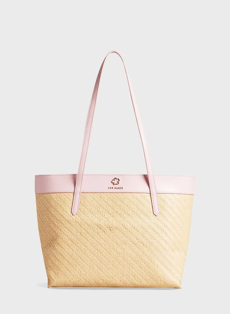 Ted Baker Magdar Magnolia Eyelet Raffia Tote Bag