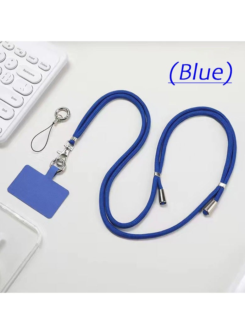 Mobile Phone Lanyard, Universal Crossbody Mobile Phone Lanyard, Multi-Function Nylon Patch Adjustable Shoulder Neck Strap, Compatible with Most Smartphones (Blue)  - Image 1