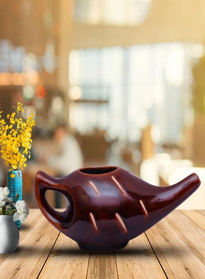 Soulvinee Ceramic Neti Pot, Nose Cleaner for Sinus, Dishwasher Safe, Premium Handcrafted Durable, 300 Ml. Capacity (Chocolate) - Image 5