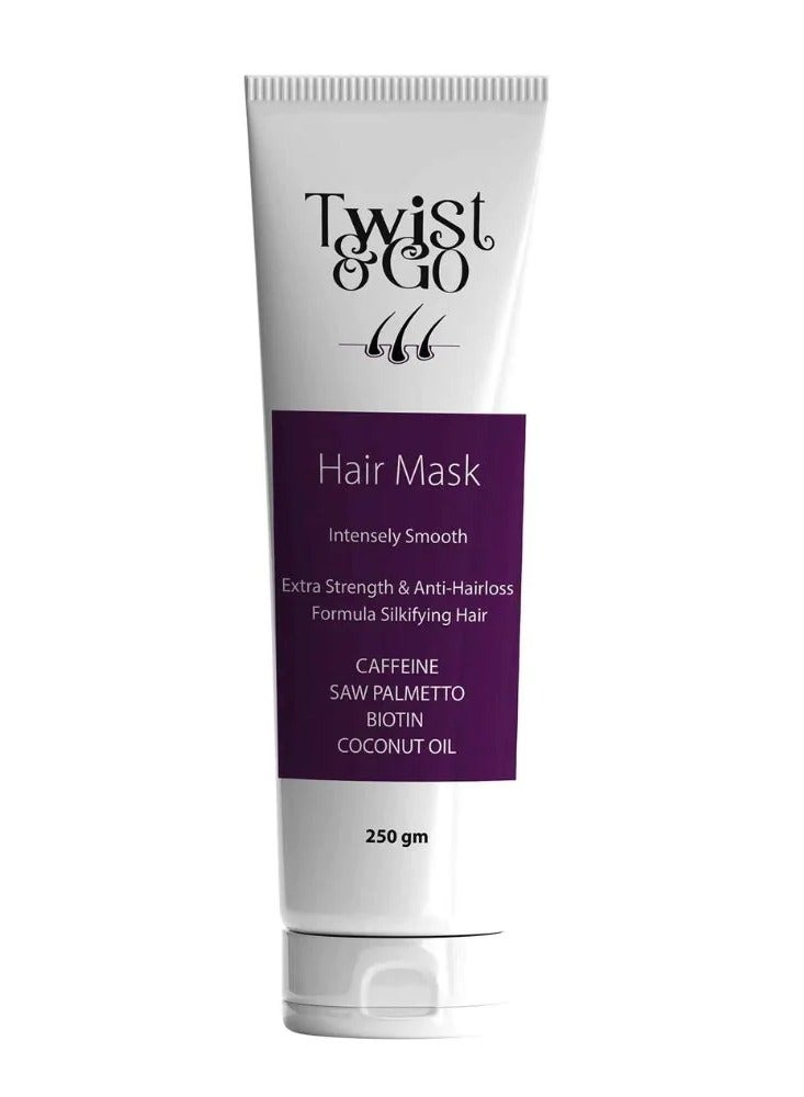 Twist&Go Anti-fall hair mask with coconut oil, caffeine and biotin - 250 ml - Image 1