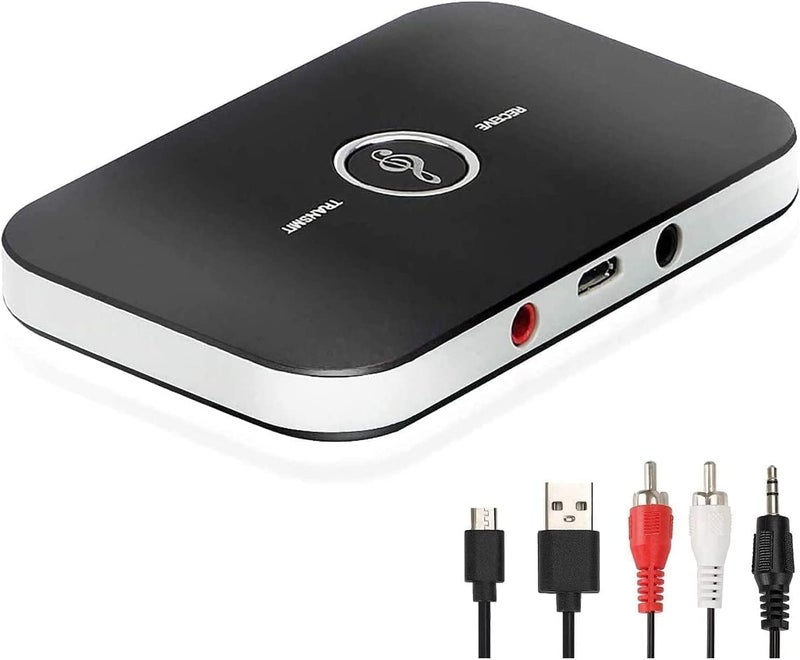 MICROWARE Bluetooth 5.0 Transmitter and Receiver, 2-in-1 Aux Wireless 3.5mm Adapter Wireless Audio Adapter for TV Audio Portable Wireless Receiver for Car/Home Stereo System - Image 1