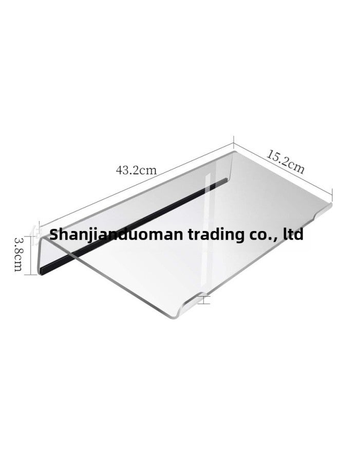 Transparent Acrylic Keyboard Pad High Display Stand Non-Slip Bracket Keyboard Elevated Support Stand Keyboard Tilt Tray-Color:Black-Style:Anti-slip Cartons - Image 2