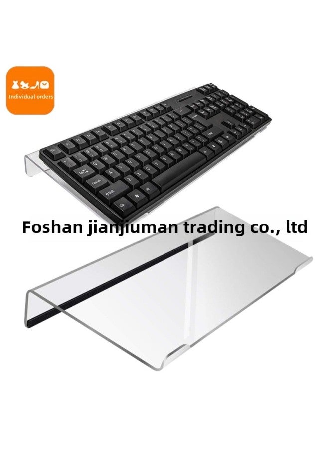 Transparent Acrylic Keyboard Pad High Display Stand Non-Slip Bracket Keyboard Elevated Support Stand Keyboard Tilt Tray-Color:Black-Style:Anti-slip Cartons - Image 1