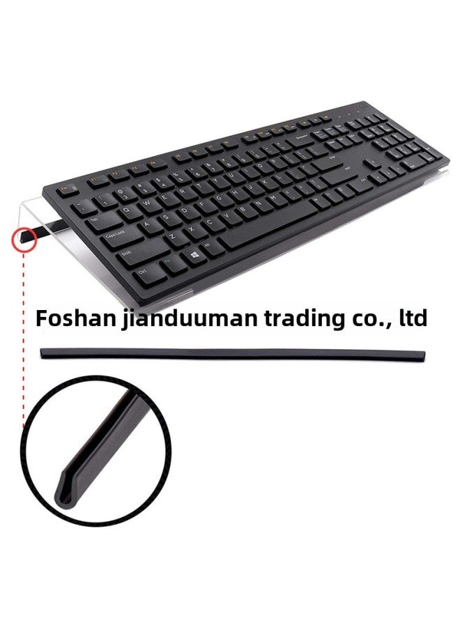 Transparent Acrylic Keyboard Pad High Display Stand Non-Slip Bracket Keyboard Elevated Support Stand Keyboard Tilt Tray-Color:Black-Style:Anti-slip Cartons - Image 3