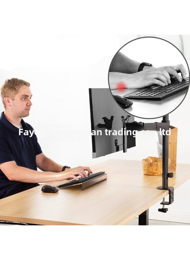 Transparent Acrylic Keyboard Pad High Display Stand Non-Slip Bracket Keyboard Elevated Support Stand Keyboard Tilt Tray-Color:Black-Style:Anti-slip Cartons - Image 4
