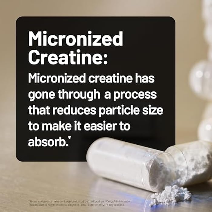 NatureWise Micronized Creatine Monohydrate Pills, 2500mg Per Serving - Creatine for Women & Men - Pure, Unflavored, Supports Lean Muscle Mass, Endurance - 60 Capsules[30-Day Supply] - Image 3