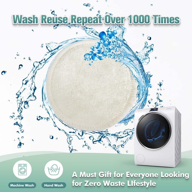 Wegreeco 16 Pack Wegreeco Bamboo Makeup Remover Pads with Laundry Bag - Chemical free, Reusable Soft Facial and Skin Care Wash Cloth Pads(Bamboo Velour, Bright Color) - Image 5