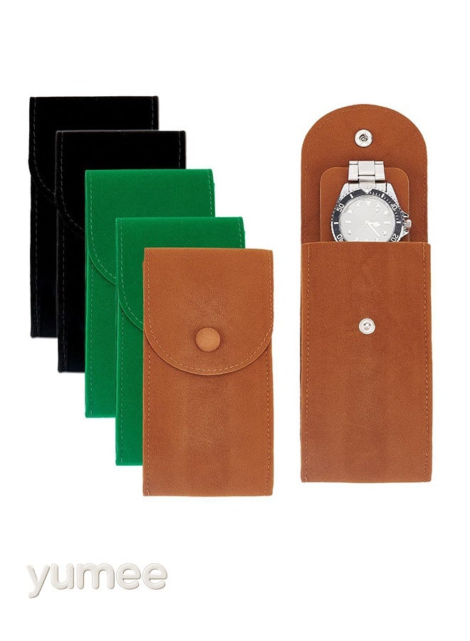 يمي مجموعة من 6 قطع من حقائب السفر للساعات، وأكياس تخزين من الفانيلا للرجال والنساء، وحقائب ناعمة محمولة للساعات والمجوهرات - Image 1