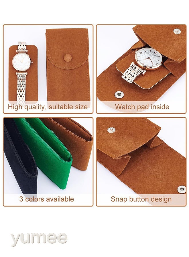 يمي مجموعة من 6 قطع من حقائب السفر للساعات، وأكياس تخزين من الفانيلا للرجال والنساء، وحقائب ناعمة محمولة للساعات والمجوهرات - Image 2