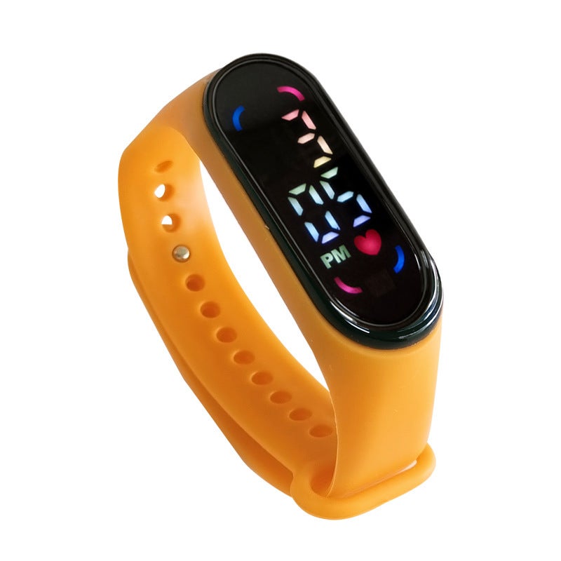 New LED M7 Bracelet Touch Water-Resistant Sports Watch Orange