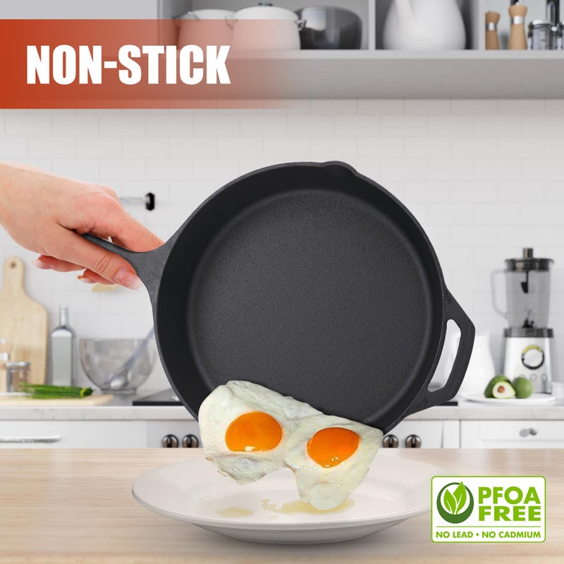 Z GRILLS Mini Cast Iron Skillets, Pre-Seasoned Cast Iron Frying Pan for Cooking & Grill, Stovetop, Camping Firepit, Induction, Oven Safe Cookware, 6.5 Inch - Image 4