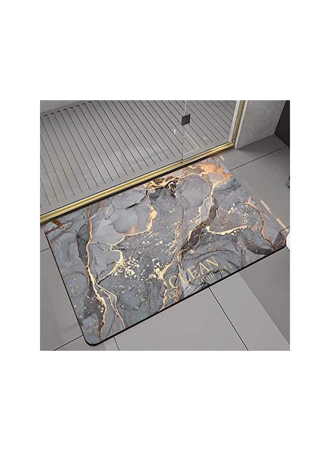 Raxoom Bathroom Mat, Super Absorbent Floor Mat, Bath Mat Rug, Quick-Drying Bathroom Carpets,Rubber Non-Slip Bottom, Easy to Clean[40X60CM] (Light Grey) - Image 2